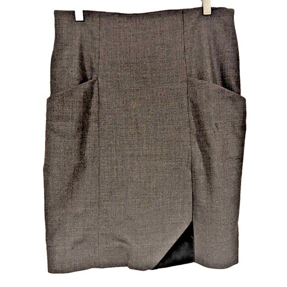 Vintage Karl‎ Lagerfeld Paris Wool Blend Career Pencil Skirt Made in France - Picture 1 of 5